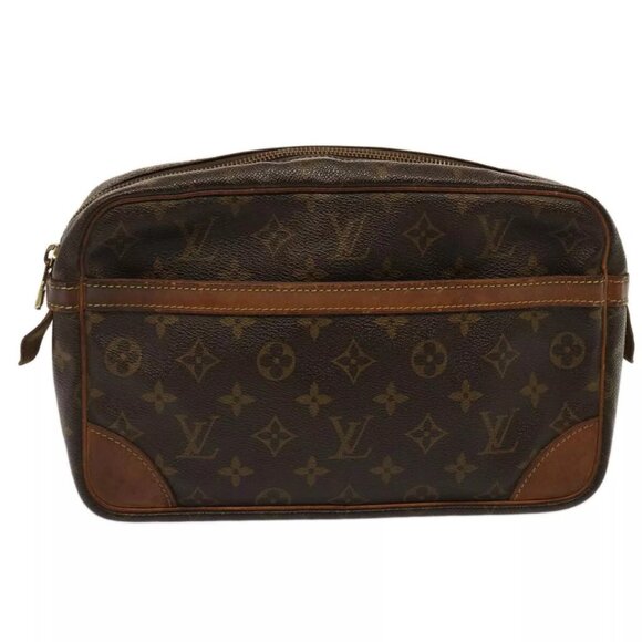 LOUIS VUITTON Monogram Compiegne 28 Clutch Bag LV Auth - Picture 2 of 16